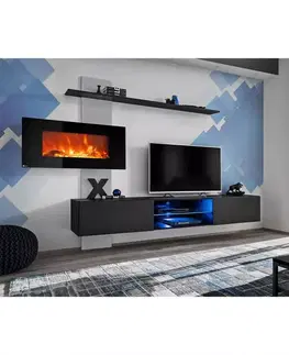 Obývacie steny Obývacia stena Flame E + elektrický krb
