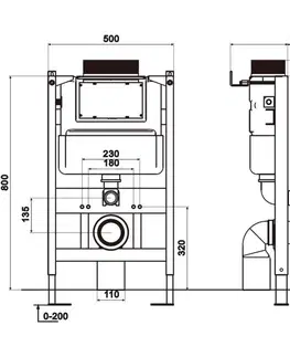 Záchody MEXEN - Tex Air XS-U konštrukcia pneumatická na WC 61850A