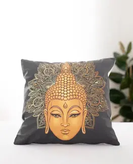 Dekoračné obliečky MKLozkoviny.sk Obliečka na vankúš mikroplyš 45 × 45 cm - Buddha 3-  -