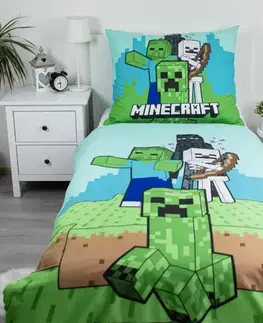 Detské obliečky Obliecky Disney Minecraft 140x200cm+90x70cm Setino Tiahome