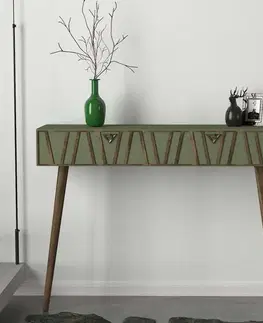 Konferenčné stolíky WOOD orientálny konzolový stolík, orech/sardunia