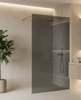 Sprchové dvere REA/S - Sprchová zástena Flexi Grey / Brush Gold 140 KPL-K99280
