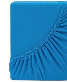 Plachty 4Home jersey prestieradlo tmavomodrá, 180 x 200 cm