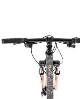 Bicykle Juniorský horský bicykel Olpran Strix 26" • 125-145 cm šedá/ružová - 13" (125-145 cm)