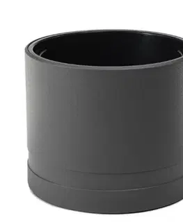 Kvetináče a truhlíky Kinekus Kvetináč plastový priemer 430 mm, KOMA, antracit, výška 380 mm, s vložkou