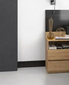 Nočné stolíky MELWIN M1 nočný stolík, dub artisan
