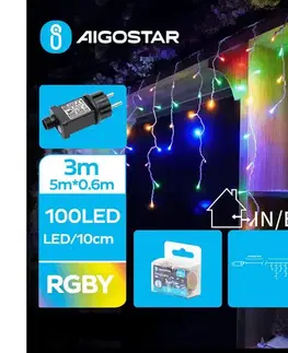 LED osvetlenie  B.V.  - LED vonkajší svetelný reťaz 100xLED/8 funkcií 8x0,6 m IP44 viacfarebný B103031QK