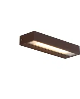 Vonkajšie nástenné svietidlá Moderné nástenné svietidlo hrdzavo hnedé 22 cm vrátane LED IP65 - Hannah