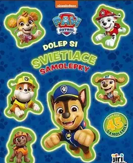 Nalepovačky, vystrihovačky, skladačky Dolep si svietiace samolepky Labková patrola