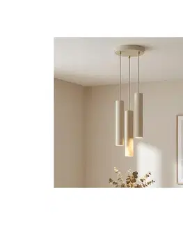Svietidlá BRILAGI - Luster na lanku TUBE 3xGU10/15W/230V béžová/zlatá 88-003B