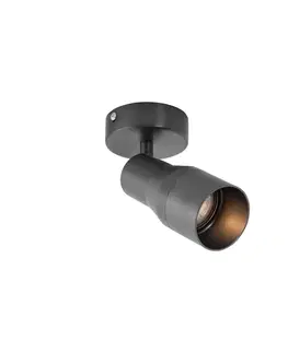 Bodove svetla Moderné stropné bodové svetlo tmavosivé GU10 50 mm okrúhle - Stanley