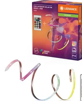 LED osvětlení Ledvance - LED RGB Stmievateľný solárny pásik FLEX MAGIC 5m LED/1,6W/3,7V IP44 + DO 4099854370083