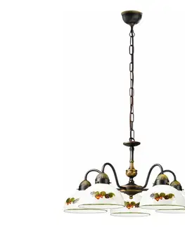 Svietidlá Kolarz 731.85.121 - Luster na reťazi NONNA 5xE27/75W/230V víno/jahody 731.85.121