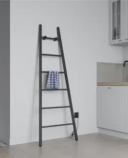 Radiátory do kúpeľne Instalprojekt - Elektrický sušiak ESCADA 2 - Farba radiátora - Čierna matná, Rozmer radiátora - 600 x 1600 mm, výkon 160 W RADESCE231