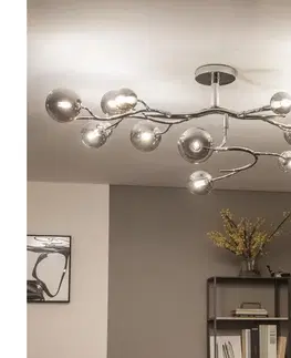 Svietidlá BRILAGI - LED prisadený luster MISTEL 15xG9/3W/230V čierny chróm/dymové sklo 3009-15CS