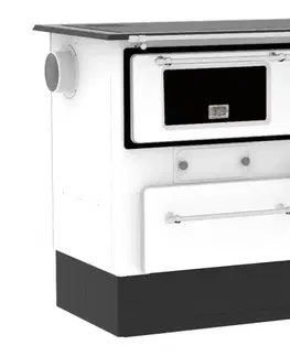 Sporáky Kinekus Sporák Eco De lux R46, biely, ľavý