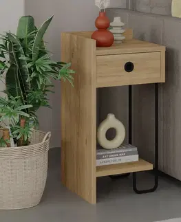 Nočné stolíky Nočný stolík Sirius Left - Oak v2