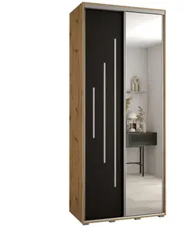 Šatníkové skrine Skriňa 45 Canaris 13 120 artisan/čierna/silver