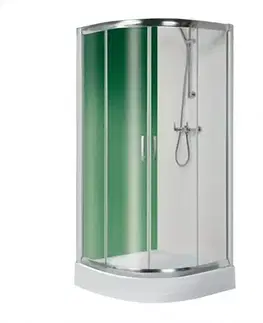 Sprchové kúty 90x90 Štvrťkruhový Sprchový kút  KP4/TX5B 90/190 W0 SB+BPZA 2EL Glass