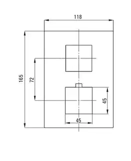Kúpeľňové batérie DEANTE - Therm chróm - Vonkajší prvok, pre termostatický BOX BXY_0EAT