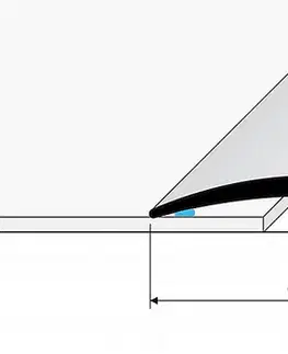 Přechodové lišty a profily Prechodový profil 40 mm, oblý (samolepiaci) | nivelácia 0 - 6 mm Dub rustical P62