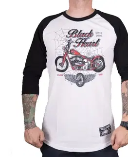 Pánske tričká BLACK HEART Red Baron Chopper biela - M