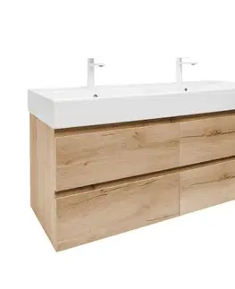 Kúpeľňový nábytok Kúpeľňová skrinka s umývadlom SAT B-Way 119x50x45 cm dub mat BWAY2120OAKU2BB BWAY2120OAKU2BB