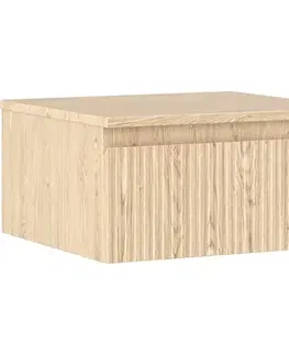 Kúpeľňový nábytok MEXEN/S - Rivel kúpeľňová skrinka pod umývadlo 50 cm s doskou, 1 šuplík, reliéf, dub 91A20-05023-1-BFC81