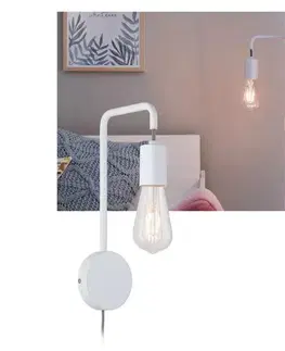Svietidlá Paulmann 79811 - 1xE27/40W Nástenné svietidlo CALVANI 230V biela 79811