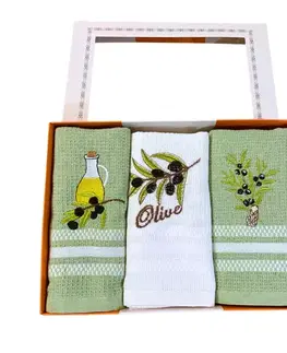 Utierky Utierky na riad vaflové Olive 40x60cm 3ks TiaHome