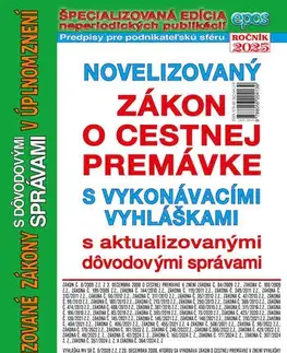 Zákony, zbierky zákonov Novelizovaný zákon o cestnej premávke 5/2025