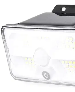Záhradné lampy  B.V.  - LED Solárne svietidlo so senzorom LED/3,7V 6500K 500 mAh IP65 čierne B1020136L