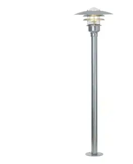 Záhradné lampy Nordlux - Vonkajšia lampa LONSTRUP 1xE27/60W/230V IP44 matný chróm 116 cm 71428031