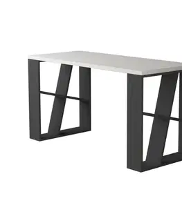 Písacie stoly Písací stôl Honey - White, Anthracite