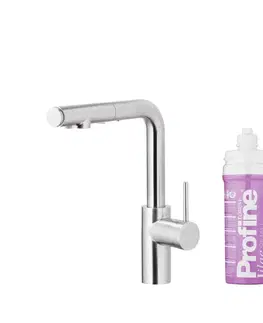 Kuchynské drezy KFA KFA - Batéria drezová DUERO PURE BASIC výsuvná s filtráciou nerez 6623-115-22