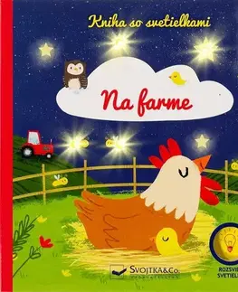 Leporelá, krabičky, puzzle knihy Kniha so svetielkami - Na farme