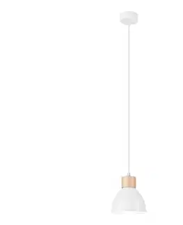Svietidlá  Luster na lanku NICO 1xE27/60W/230V biela LM-1.143 white