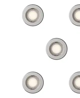 Svietidlá Philips - SADA 5 ks zapustených stropných svietidiel PERIDOT, 1x GU10/7W/230V, strieborná 872110303717600