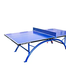 Stoly na stolný tenis Vonkajší pingpongový stôl inSPORTline OUTDOOR 100 modrá