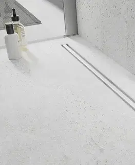 Sprchovacie kúty MEXEN - Flat 360 Slim odtokový žľab otočný 100 cm biela 1241100