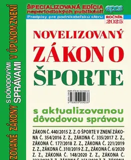 Zákony, zbierky zákonov Novelizovaný zákon o športe 9/2025