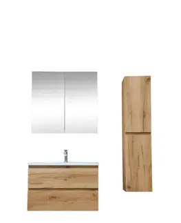 Kúpeľňový nábytok Kúpeľňová skrinka s umývadlom SAT B-Way 79x50x45 cm dub mat KSETBWAY22 KSETBWAY22