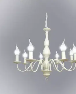 Lampy nad stôl do jedálne Bellagio Závesné svietidlo 8x40w E14 Krémová