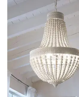 Svietidlá Ideal Lux - Luster na reťazi MONET 5xE14/40W/230V pr. 40 cm konope/biela 162737