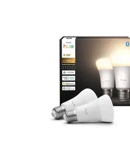 LED osvetlenie SADA 2x LED Stmievateľná žiarovka Philips Hue WHITE E27/9,5W/230V 2700K 8720169365797
