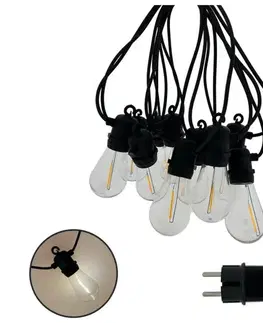 LED osvetlenie  LED vonkajšia dekoratívna reťaz 10xLED/0,36W/230V 8 m IP44 čierna 034 0001082