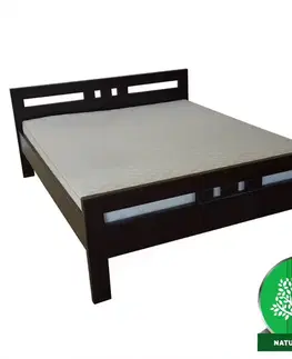 Dvojlôžkové postele Posteľ Prezident 180x200 jelša farba wenge