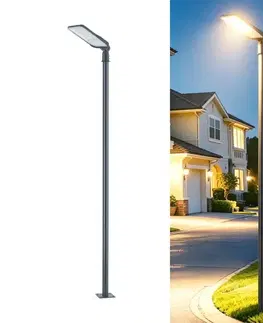 Záhradné lampy BRILAGI-LED Vonkajšie svietidlo so stĺpom a 4 m káblom URBANLIGHT LED/100W/230V antracit IP65 BG4766+BG3822