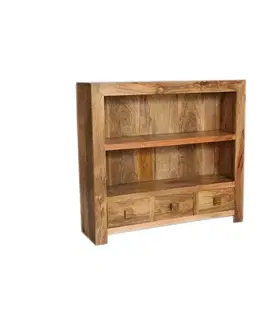 Knižnice Knižnica Hina 100x120x35 z mangového dreva