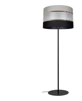Lampy  Stojacia lampa CORAL 1xE27/60W/230V čierna/šedá 0428